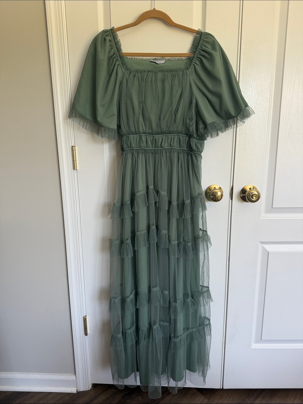 Polagram (Baltic Born) Eucalyptus/Green Layered Maxi Dress, XL